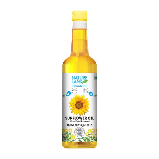 Organic Wood Cold Pressed Sunflower Oil 1 Ltr